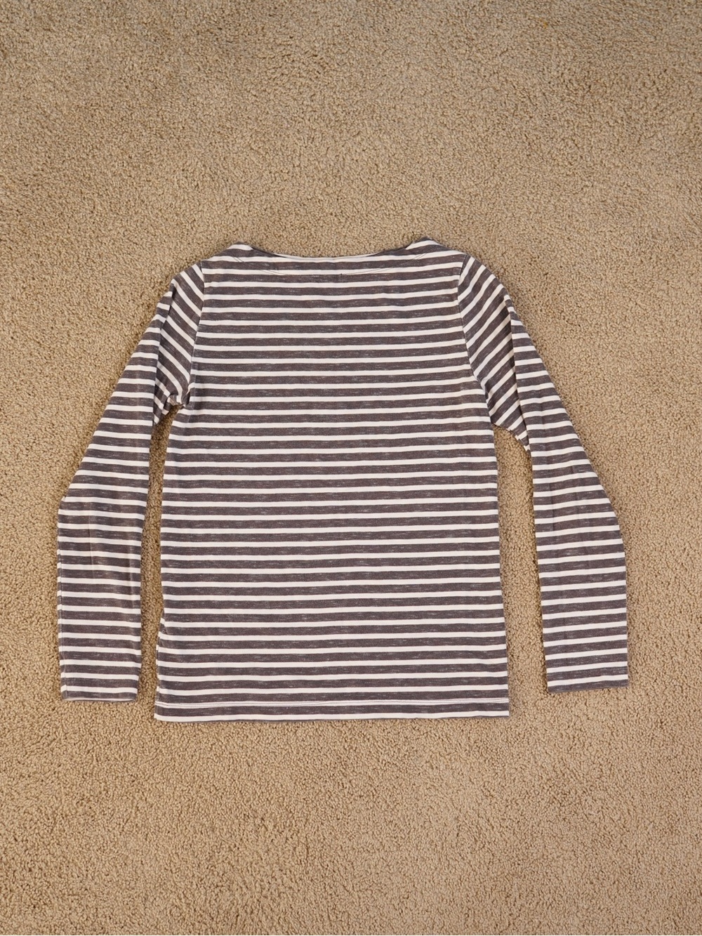 GAP Striped Long Sleeve Tee - Gray & White - Picture 5 of 7